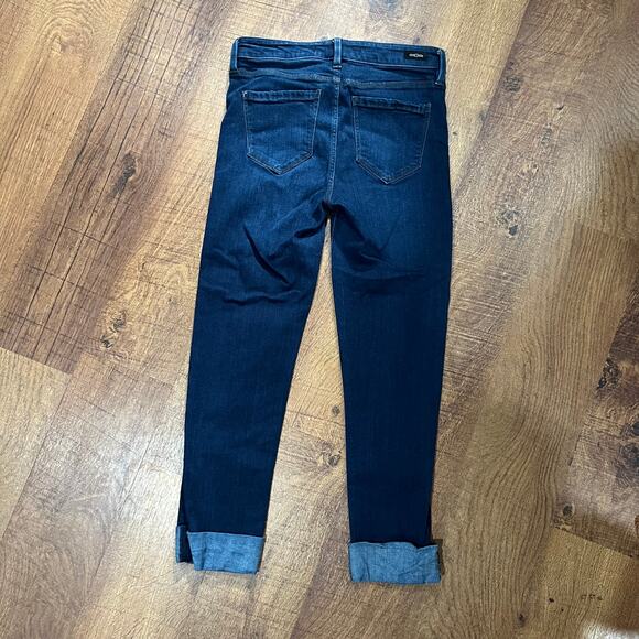 Liverpool Los Angeles Dark Wash Ankle Jeans Size 2 Rolled Cuffs Comfortable Fit - Picture 7 of 9